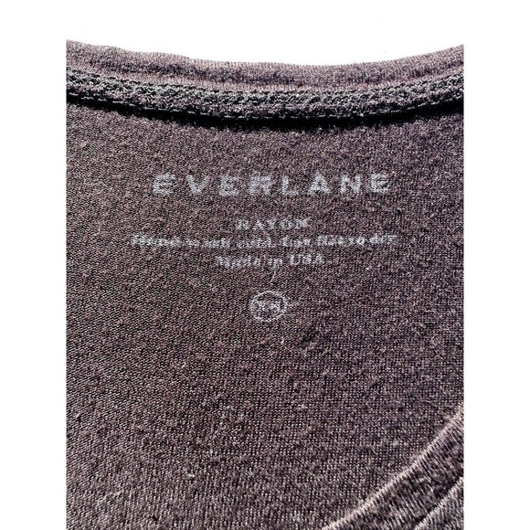 Everlane Shirt Extra Small Black Cropped Rayon Pocket Tee US Short Sleeve Womens - Picture 6 of 7